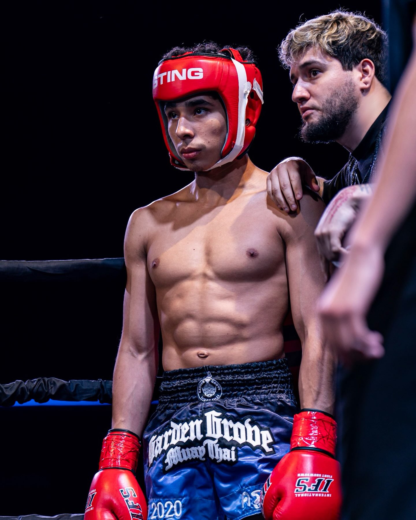 Young Garden Grove Muay Thai fighters training together